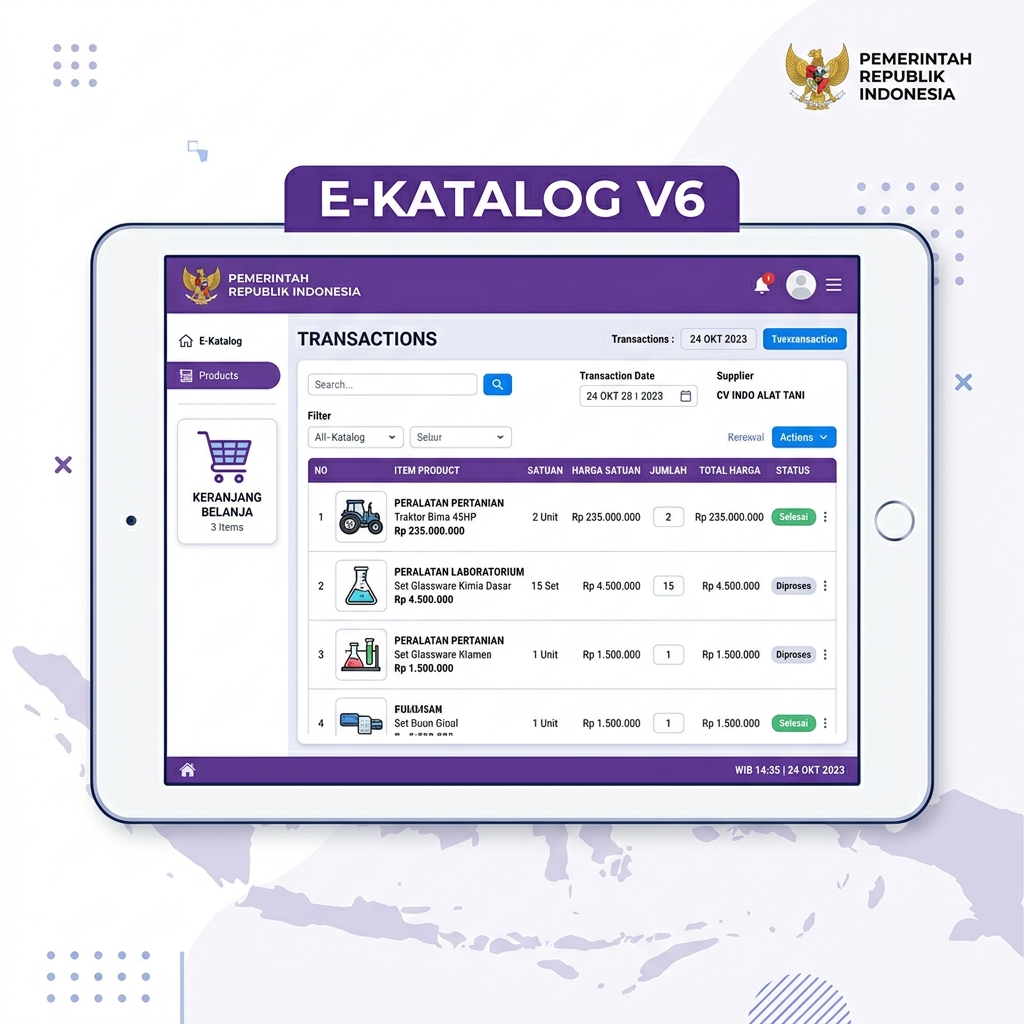 Analisis Transaksi E-Katalog V6 Sektoral 30 Mei 2026: Belanja Instan Pemerintah Daerah Tembus Rp 1,24 Triliun