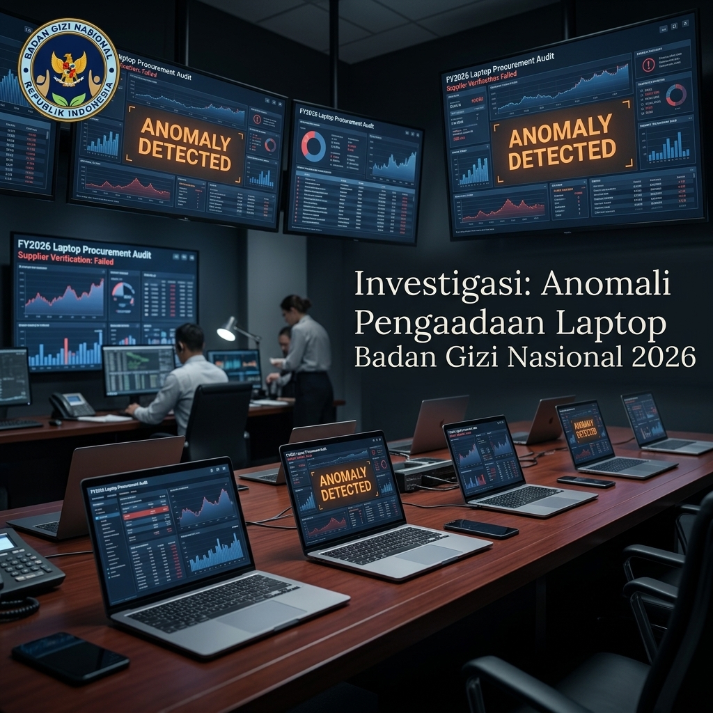 Investigasi: Anomali Pengadaan Laptop Badan Gizi Nasional 2026 Tembus 695% dari Pagu